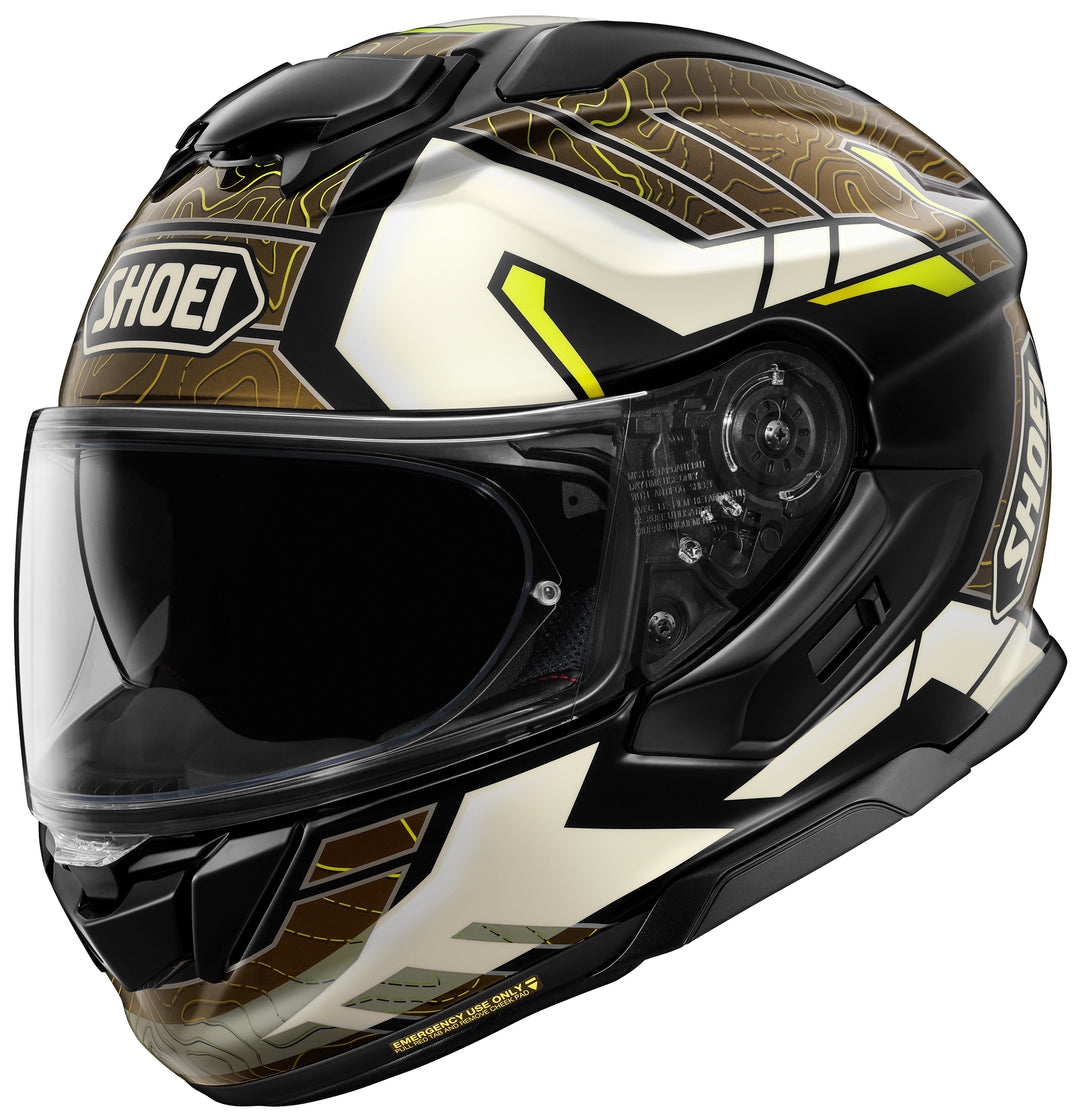 Shoei GT-Air 3 Hike Helmet - TC-11 Khaki/White/Hi-Viz