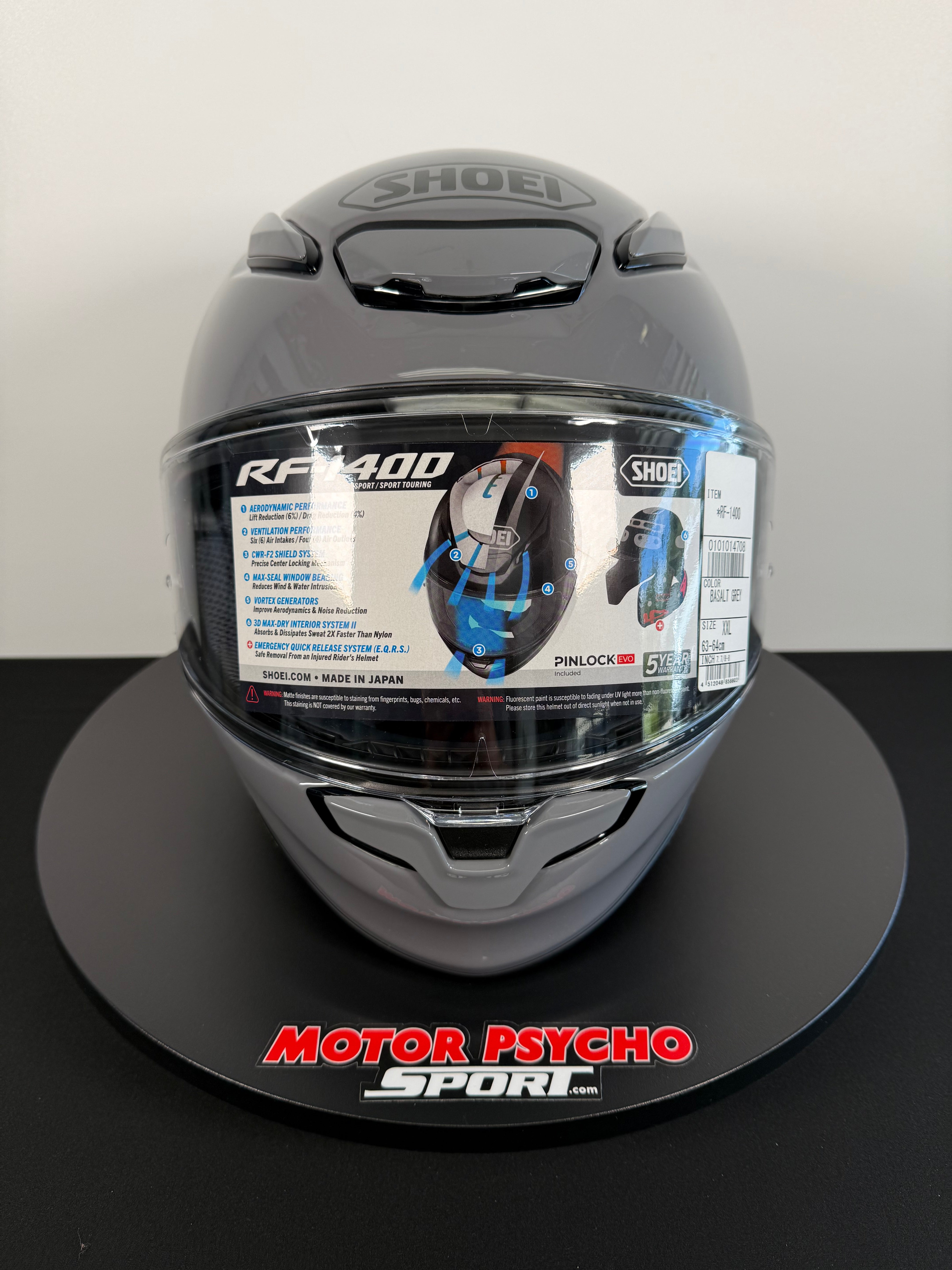 Shoei RF-1400 Helmet - Basalt Grey