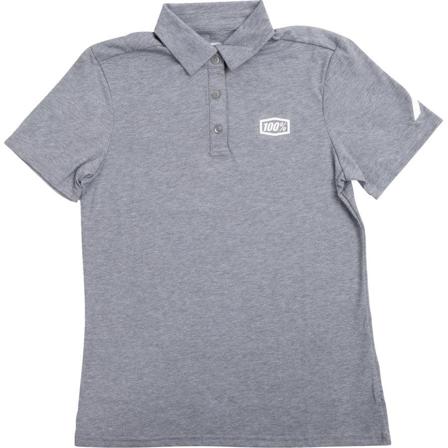 100% Women's Corpo Polo Shirt - Heather Gray