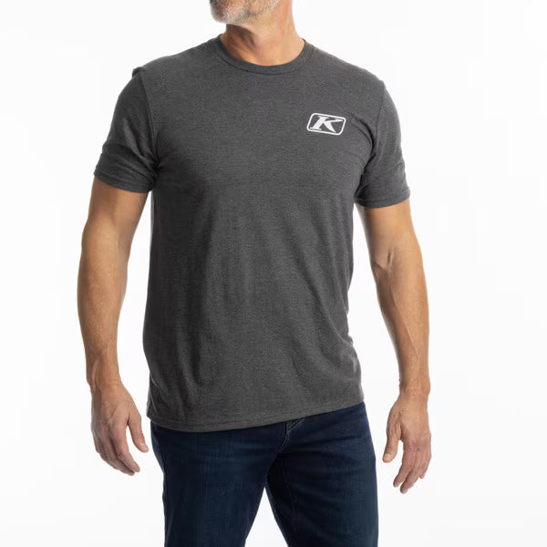 KLIM RIPPIN' TRI-BLEND TEE - HEATHERED CHARCOAL - HIGH-RISE