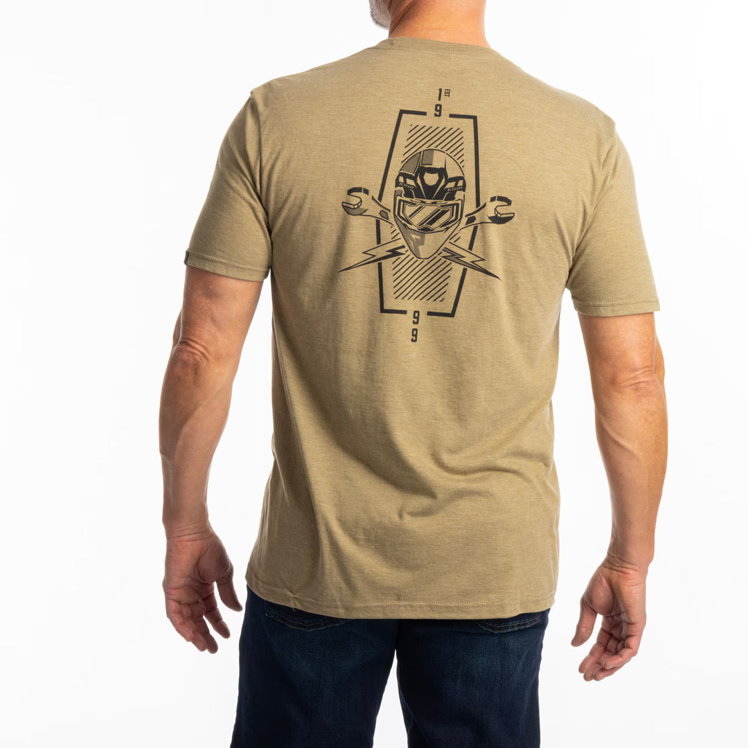KLIM PETROL TRI-BLEND TEE - COYOTE BROWN HEATHER - BLACK