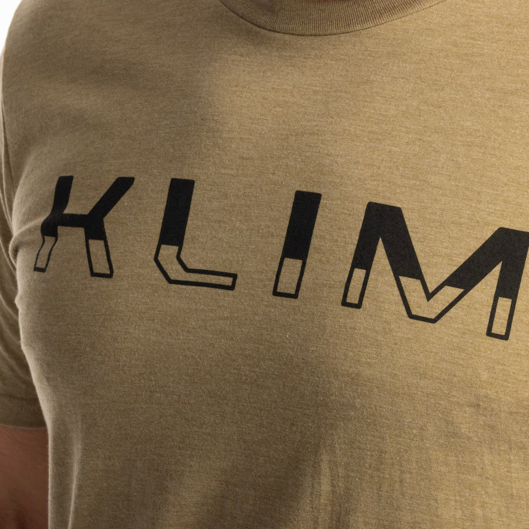 KLIM PETROL TRI-BLEND TEE - COYOTE BROWN HEATHER - BLACK