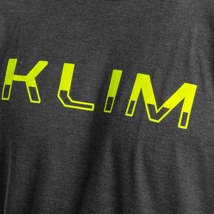 KLIM PETROL TRI-BLEND TEE - HEATHERED CHARCOAL - HI-VIS