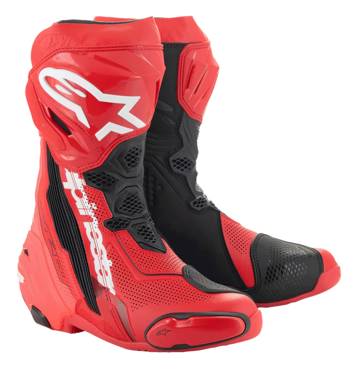 Alpinestars Supertech R Vented Boots - Bright Red/Red Fluo