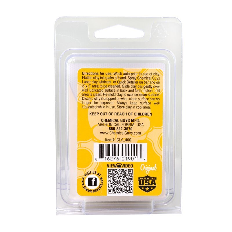 Chemical Guys OG Clay Bar Yellow (Light/Medium) (100gr) Direct uit