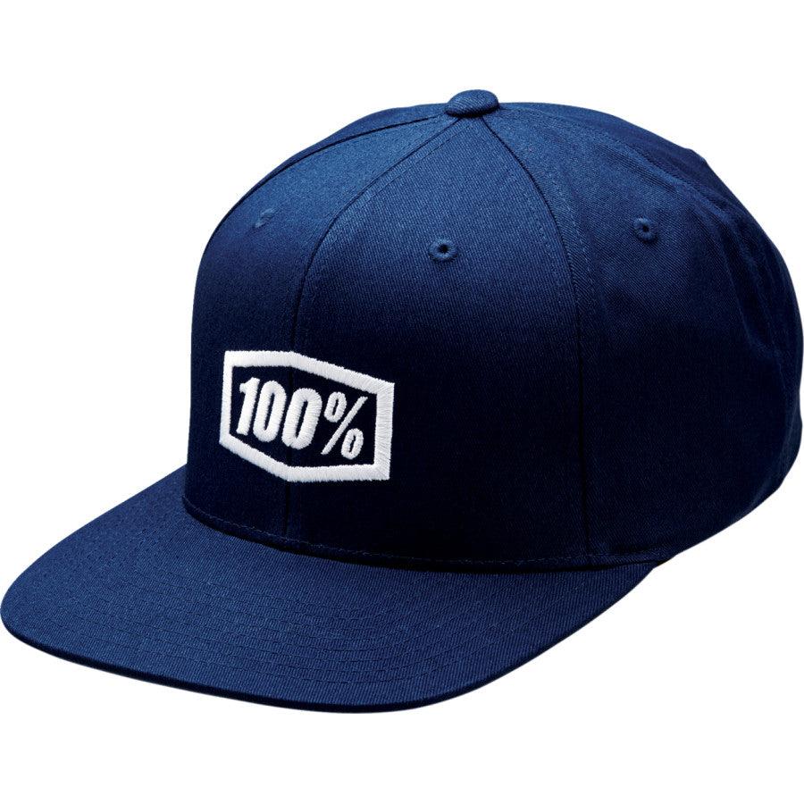 100% Icon Snapback Hat - Navy
