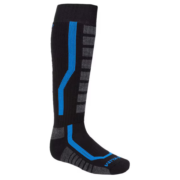 KLIM AGGRESSOR SOCK 2.0 - BLACK - ELECTRIC BLUE LEMONADE