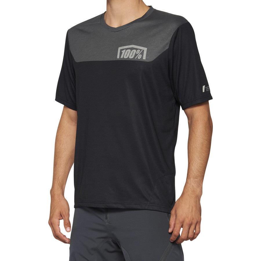100% Airmatic Jersey - Short-Sleeve - Black/Charcoal