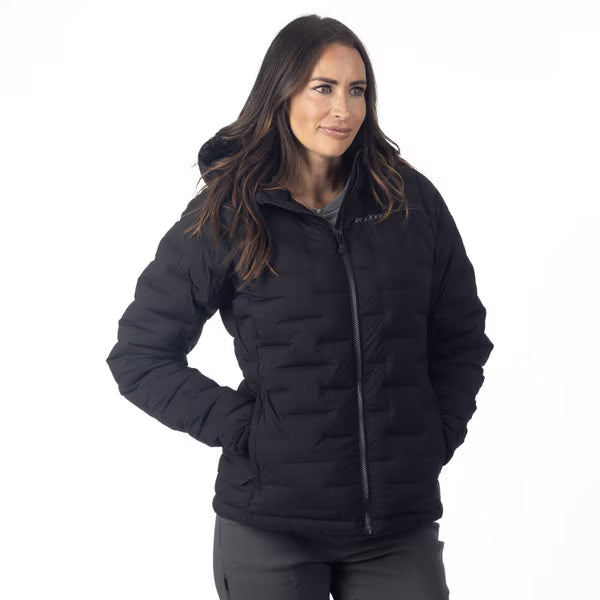 KLIM LUNA STRETCH DOWN HOODED JACKET - BLACK