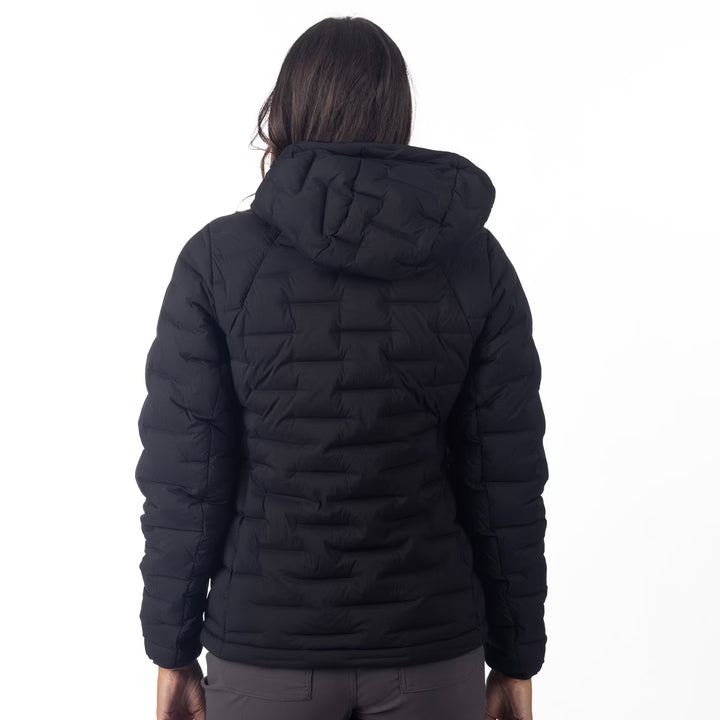 KLIM LUNA STRETCH DOWN HOODED JACKET - BLACK