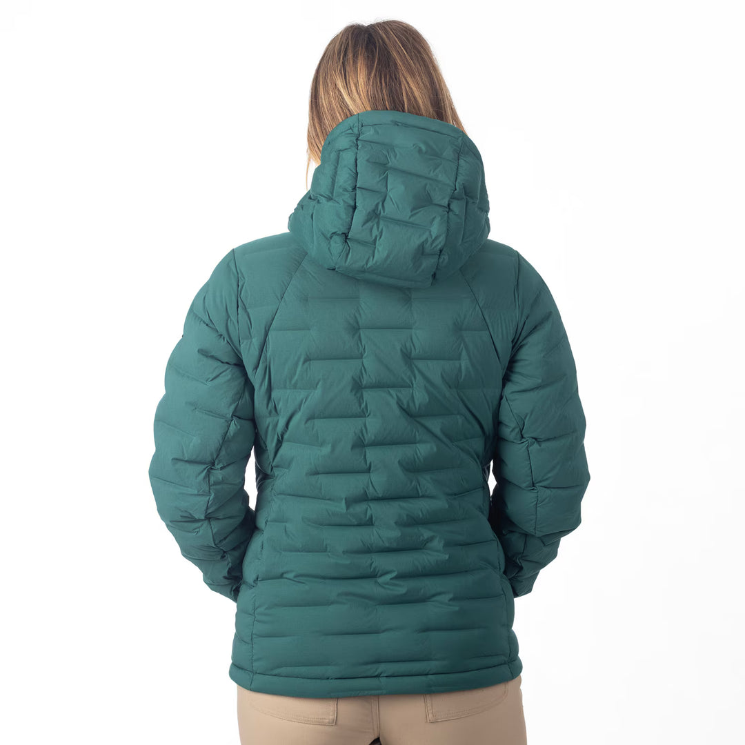 KLIM LUNA STRETCH DOWN HOODED JACKET - RAIN FOREST