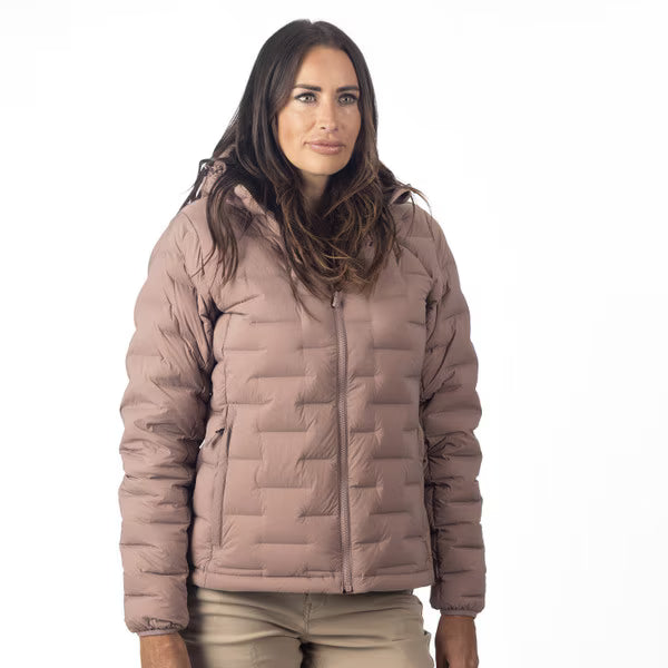 KLIM LUNA STRETCH DOWN HOODED JACKET - TWILIGHT MAUVE