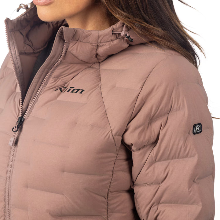 KLIM LUNA STRETCH DOWN HOODED JACKET - TWILIGHT MAUVE