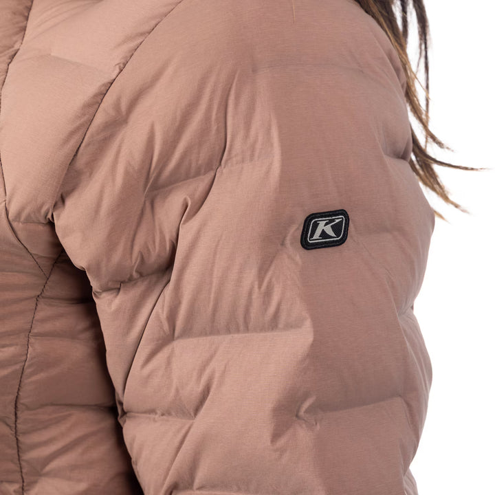 KLIM LUNA STRETCH DOWN HOODED JACKET - TWILIGHT MAUVE