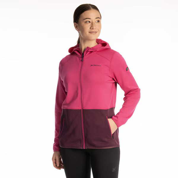 KLIM SOLITUDE HOODED JACKET - FUCHSIA RED/ITALIAN PLUM
