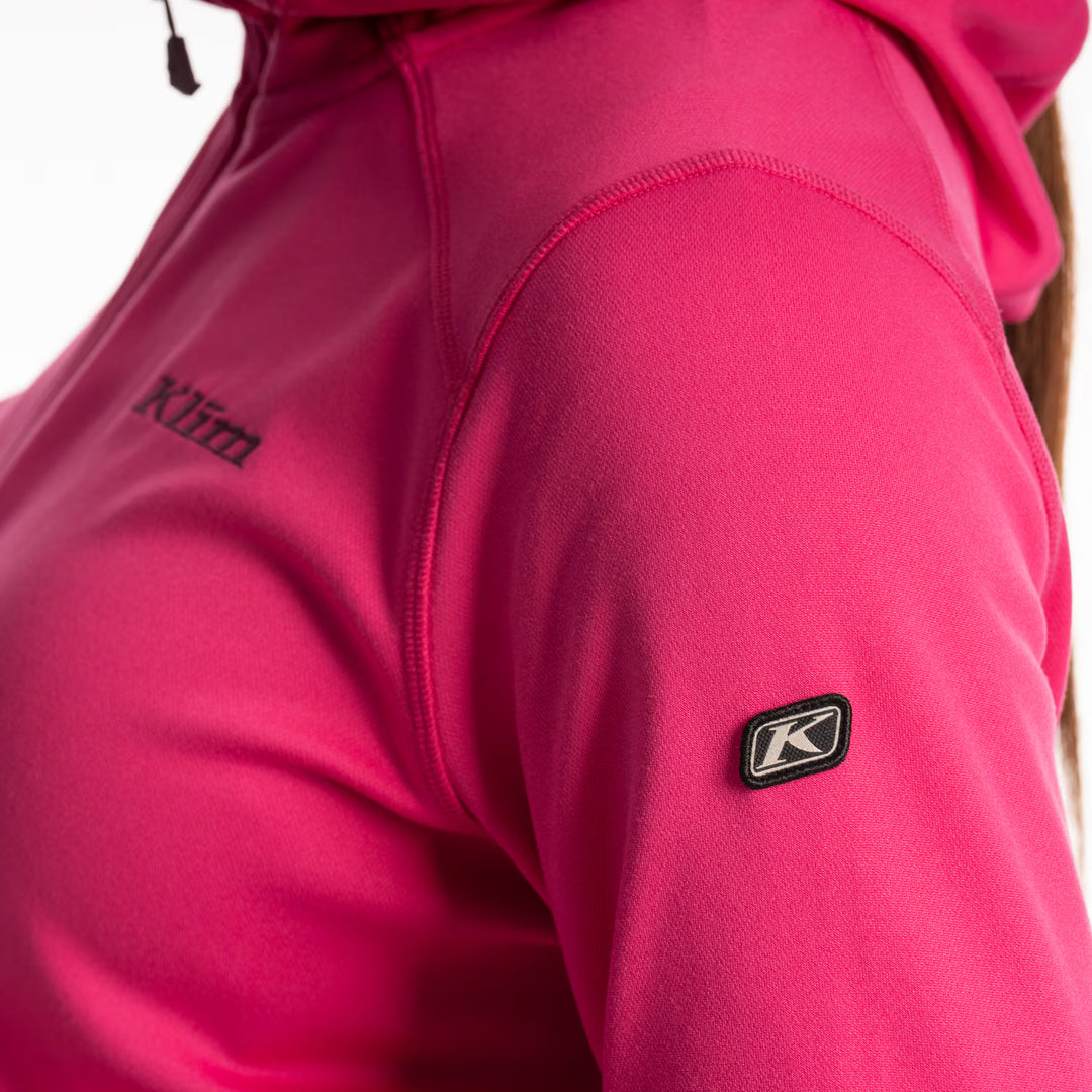 KLIM SOLITUDE HOODED JACKET - FUCHSIA RED/ITALIAN PLUM