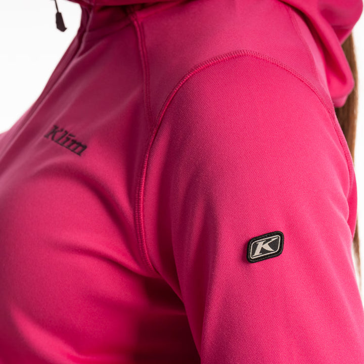 KLIM SOLITUDE HOODED JACKET - FUCHSIA RED/ITALIAN PLUM