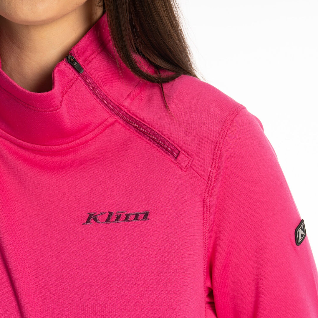 KLIM SOLITUDE ASYM PULLOVER - FUCHSIA RED