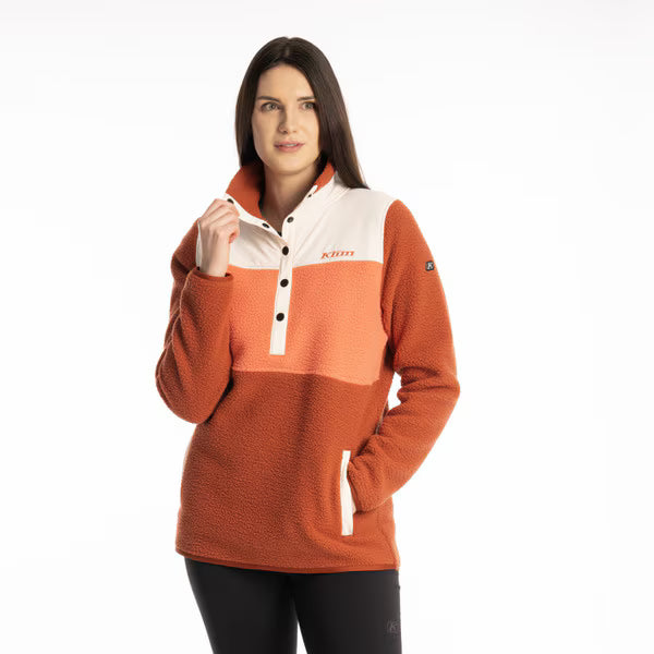 KLIM HIGH PILE MOUNTAIN FLEECE PULLOVER - PICANTE - EMBERGLOW