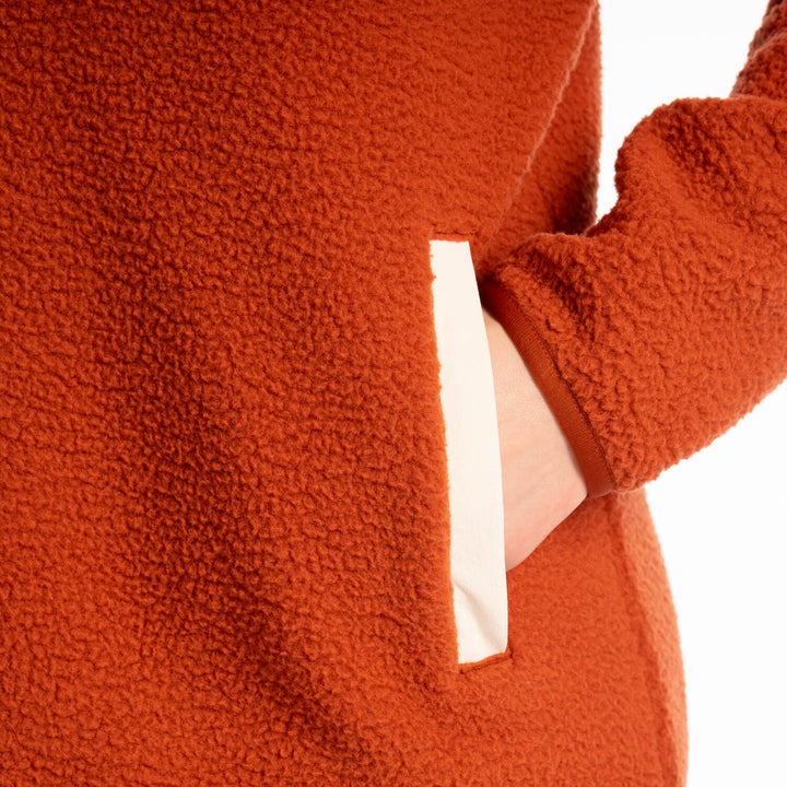 KLIM HIGH PILE MOUNTAIN FLEECE PULLOVER - PICANTE - EMBERGLOW