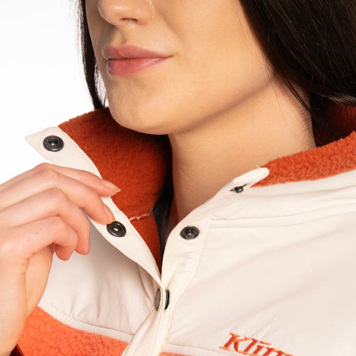 KLIM HIGH PILE MOUNTAIN FLEECE PULLOVER - PICANTE - EMBERGLOW