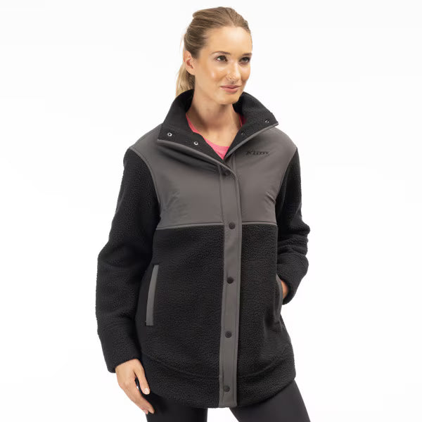 KLIM HIGH PILE MOUNTAIN FLEECE JACKET - BLACK - ASPHALT