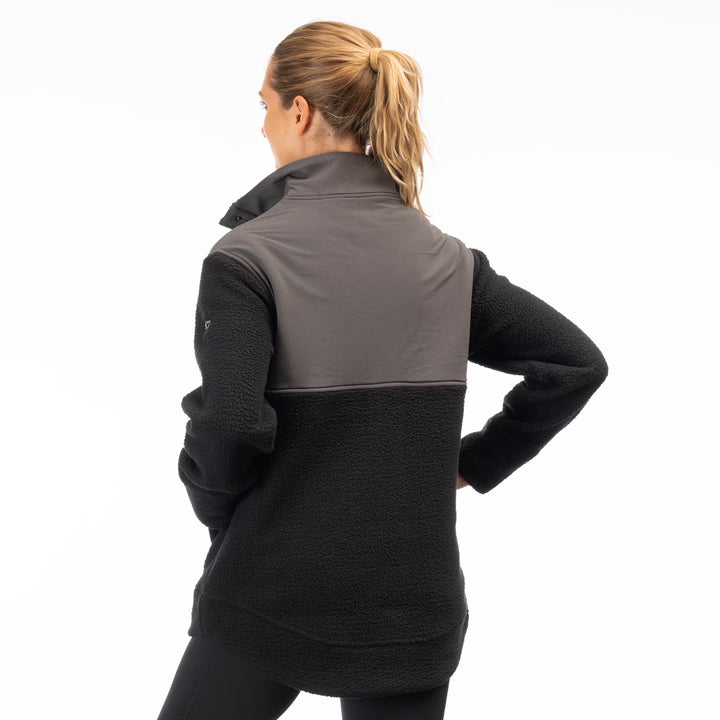 KLIM HIGH PILE MOUNTAIN FLEECE JACKET - BLACK - ASPHALT