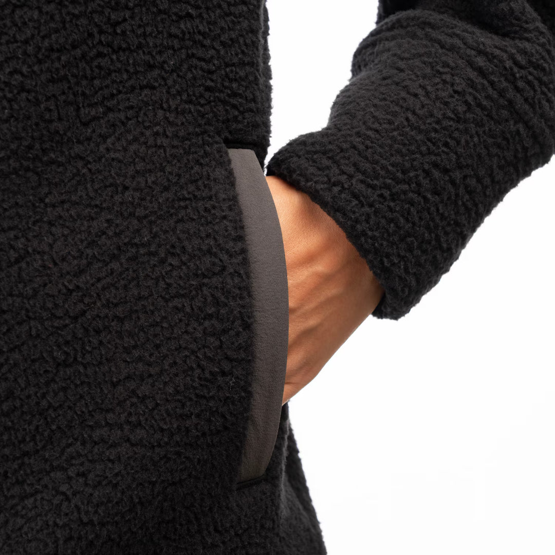 KLIM HIGH PILE MOUNTAIN FLEECE JACKET - BLACK - ASPHALT