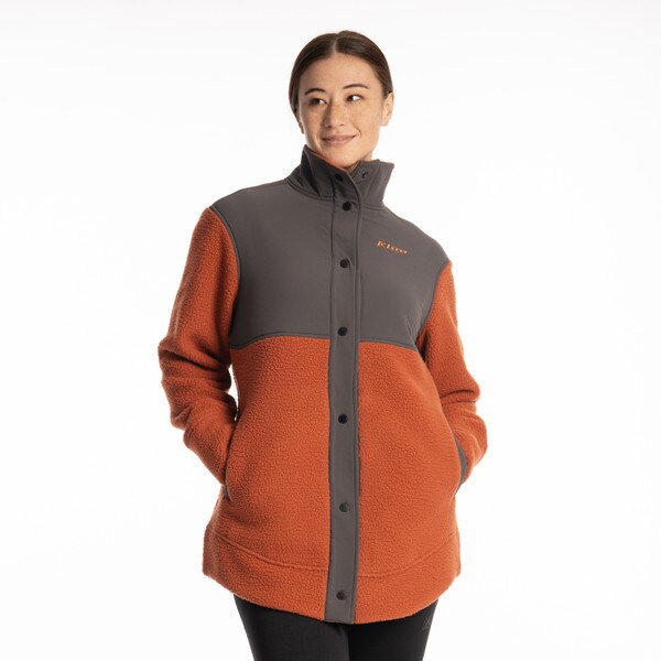 KLIM HIGH PILE MOUNTAIN FLEECE JACKET - PICANTE - ASPHALT