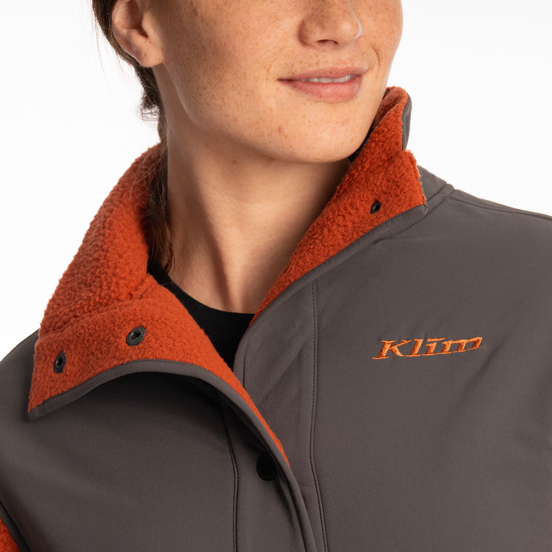 KLIM HIGH PILE MOUNTAIN FLEECE JACKET - PICANTE - ASPHALT