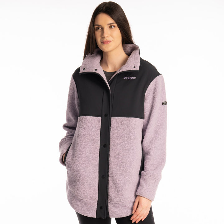 KLIM HIGH PILE MOUNTAIN FLEECE JACKET - WISTERIA - BLACK