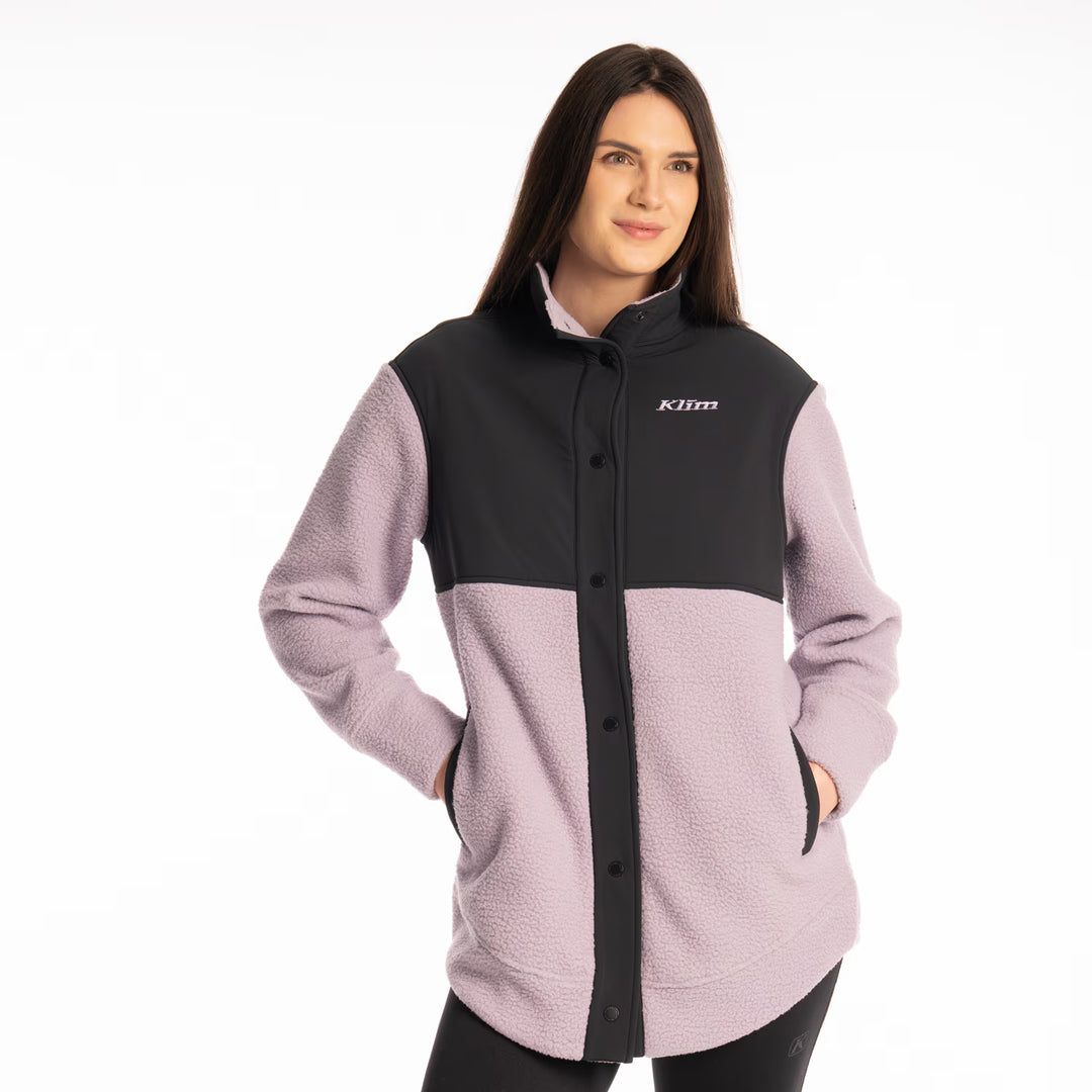 KLIM HIGH PILE MOUNTAIN FLEECE JACKET - WISTERIA - BLACK