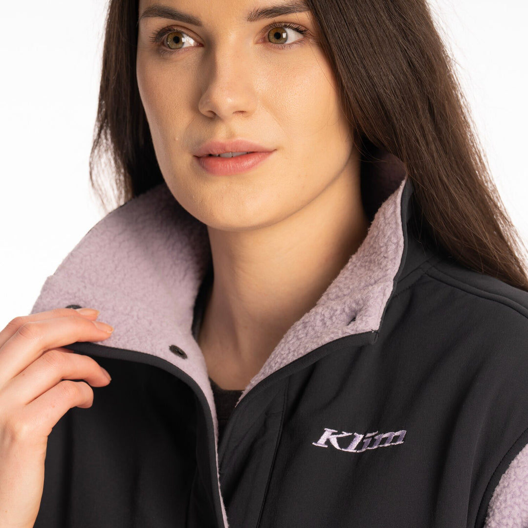 KLIM HIGH PILE MOUNTAIN FLEECE JACKET - WISTERIA - BLACK