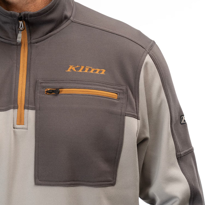 KLIM GLACIER 1/4 ZIP - MONUMENT - ASPHALT