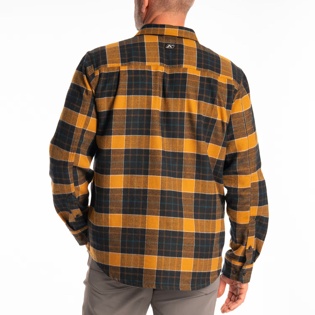 KLIM OWEN HEAVYWEIGHT FLANNEL SHIRT - GOLDEN BROWN - BLACK