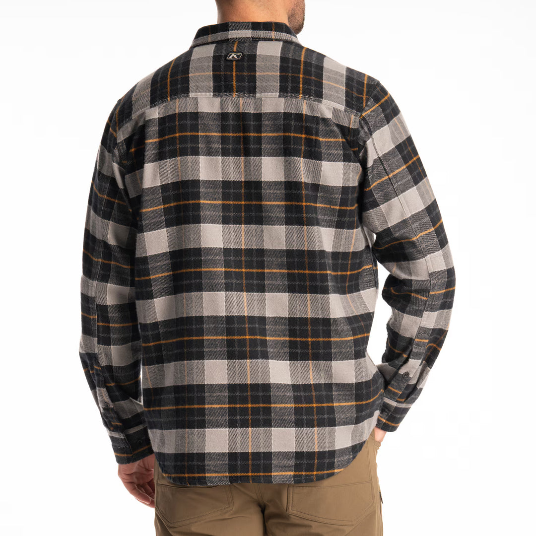 KLIM OWEN HEAVYWEIGHT FLANNEL SHIRT - MONUMENT - BLACK