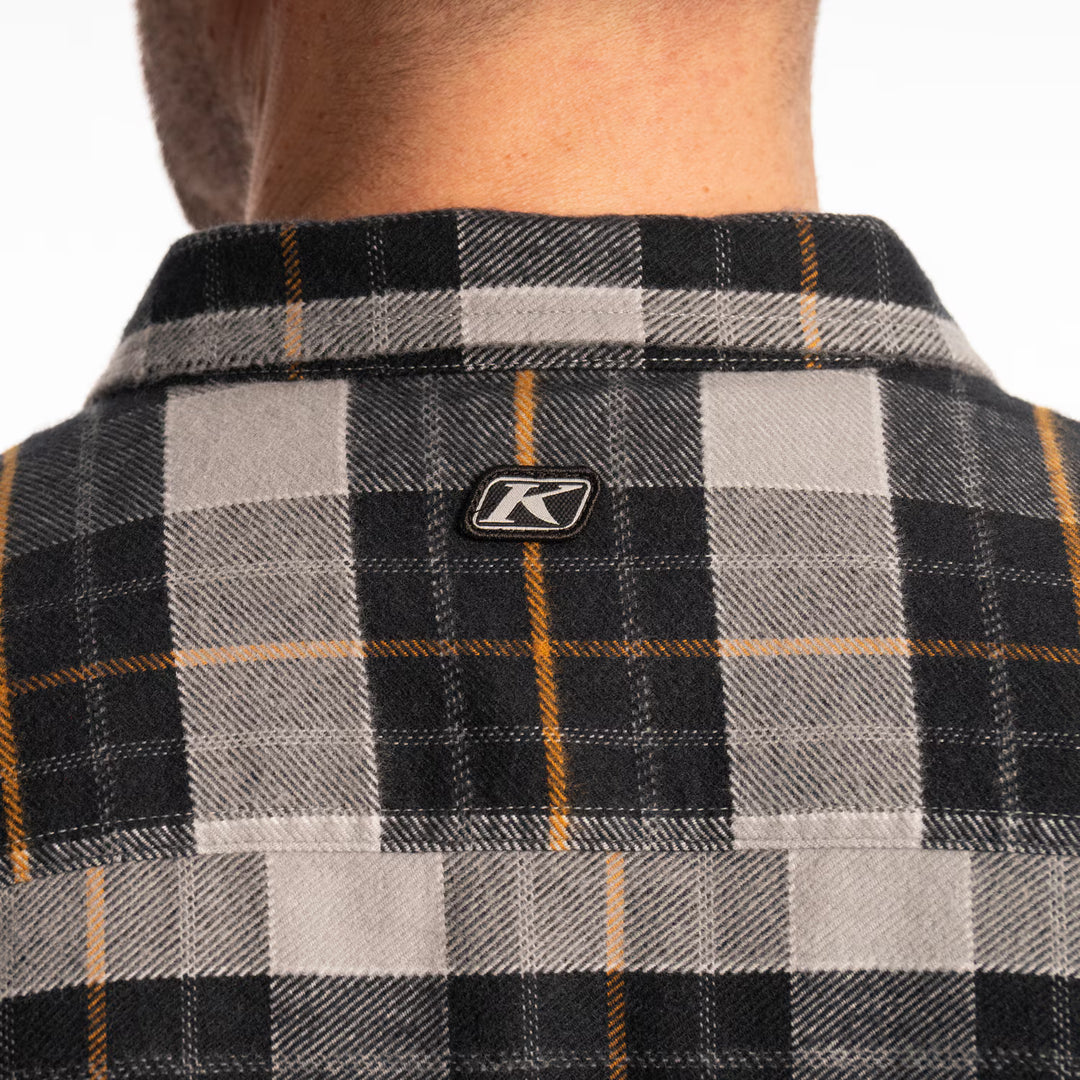 KLIM OWEN HEAVYWEIGHT FLANNEL SHIRT - MONUMENT - BLACK
