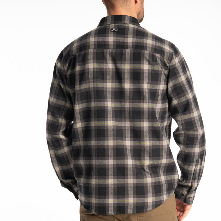 KLIM ALDERSON MIDWEIGHT FLANNEL SHIRT - BLACK - ASPHALT