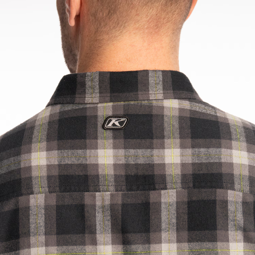 KLIM ALDERSON MIDWEIGHT FLANNEL SHIRT - BLACK - ASPHALT