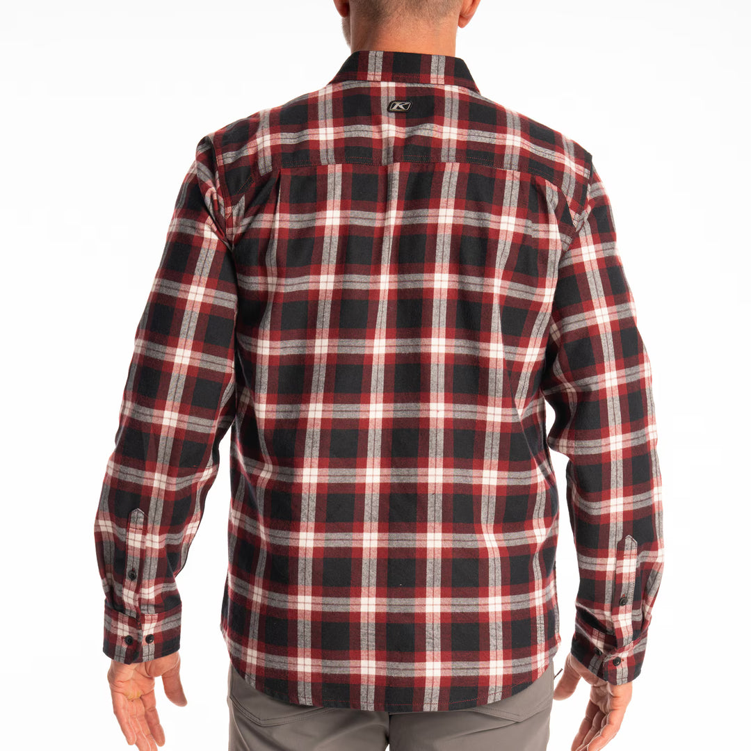 KLIM ALDERSON MIDWEIGHT FLANNEL SHIRT - CABERNET - BLACK