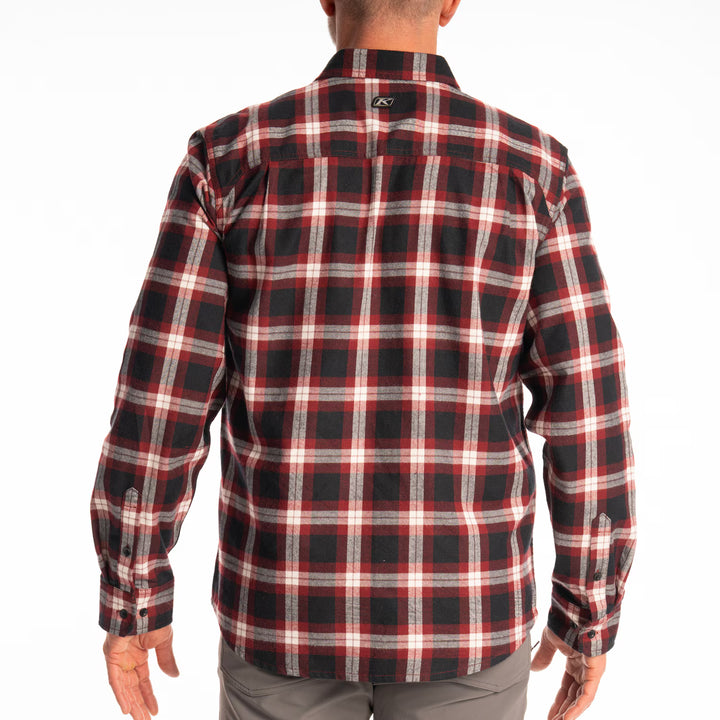 KLIM ALDERSON MIDWEIGHT FLANNEL SHIRT - CABERNET - BLACK