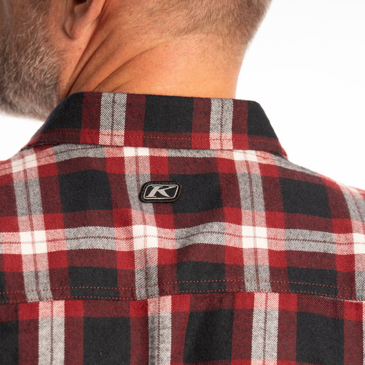 KLIM ALDERSON MIDWEIGHT FLANNEL SHIRT - CABERNET - BLACK