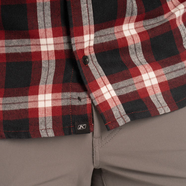 KLIM ALDERSON MIDWEIGHT FLANNEL SHIRT - CABERNET - BLACK