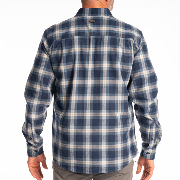 KLIM ALDERSON MIDWEIGHT FLANNEL SHIRT - DRESS BLUES - BLUE FUSION