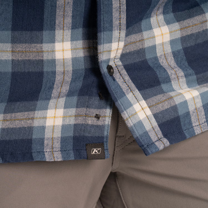 KLIM ALDERSON MIDWEIGHT FLANNEL SHIRT - DRESS BLUES - BLUE FUSION