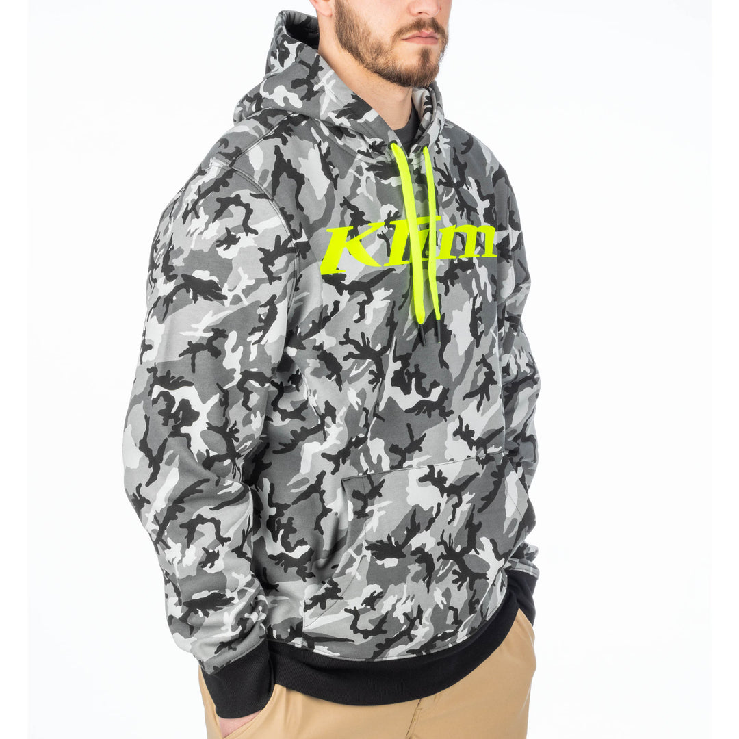 KLIM PULLOVER HOODIE - CAMO - HI-VIS