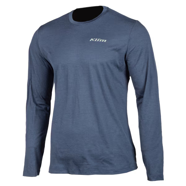 KLIM TETON MERINO WOOL LS SHIRT - BLUE