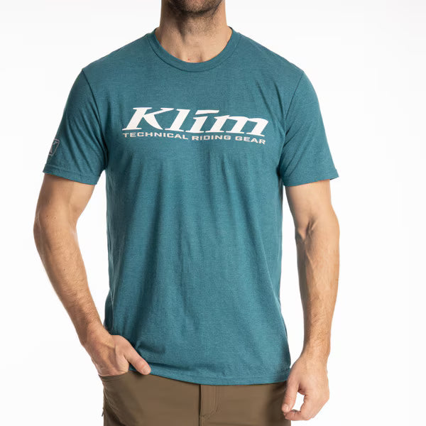 KLIM K CORP SS T - HEATHERED TEAL - WHITE