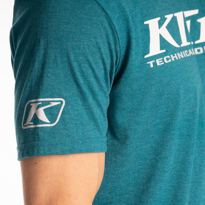 KLIM K CORP SS T - HEATHERED TEAL - WHITE