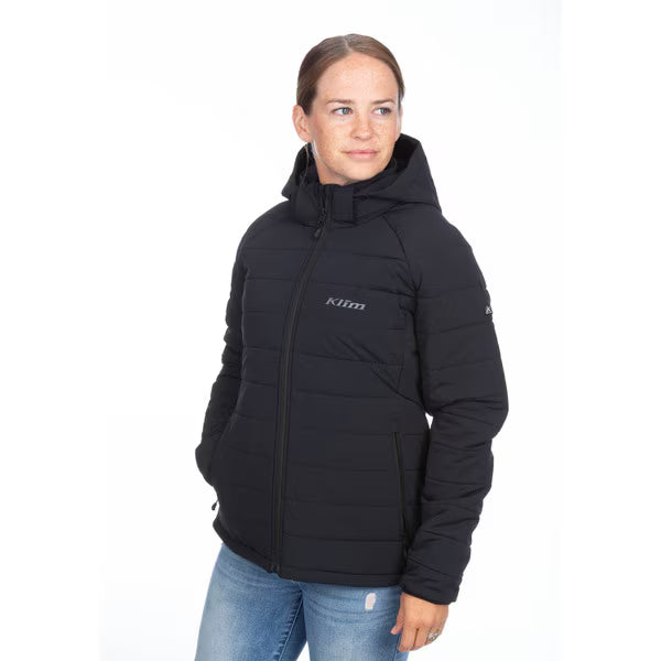 KLIM WAVERLY STRETCH INSULATED HOODED JACKET - BLACK